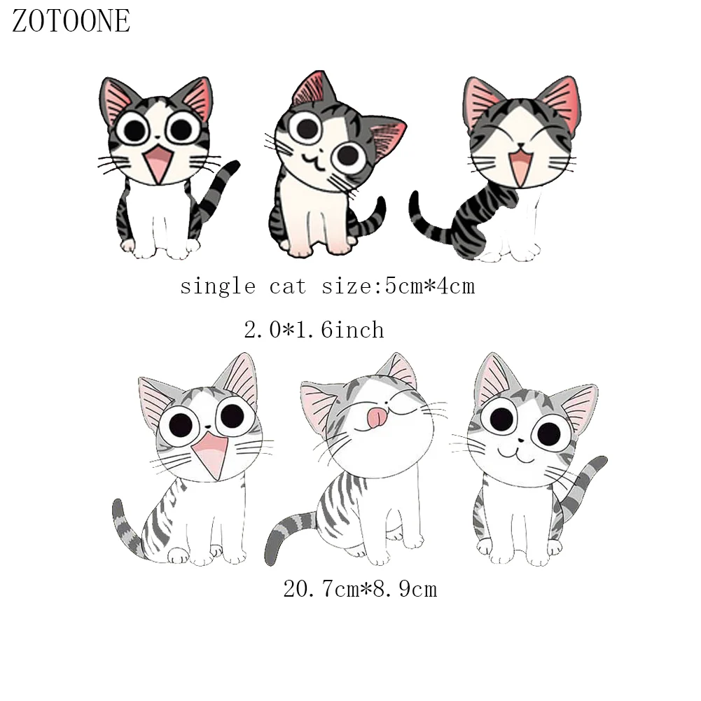 Термоклейкие нашивки ZOTOONE для одежды красивые модные в виде очков и кошек детский