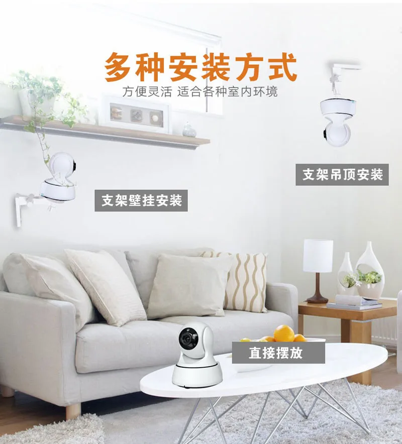 Eyessys мини Беспроводной панорамный сети IP Камера наблюдения Wi-Fi HD 720P Ночное