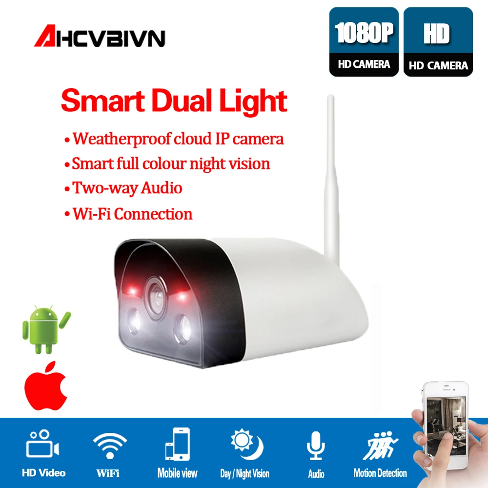 AHCVBIVN HD 1080P WIFI IP камера ночного видения наружная Водонепроницаемая облачная