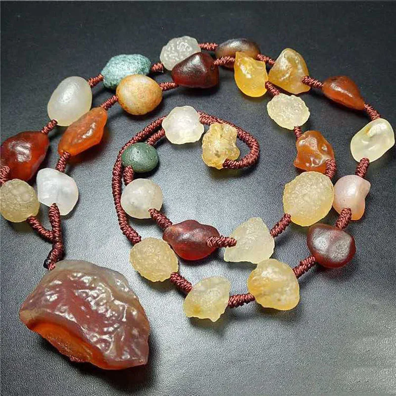 2019 ручной работы Нерегулярные Гоби камень изюм ожерелье из бусин ткань конфеты