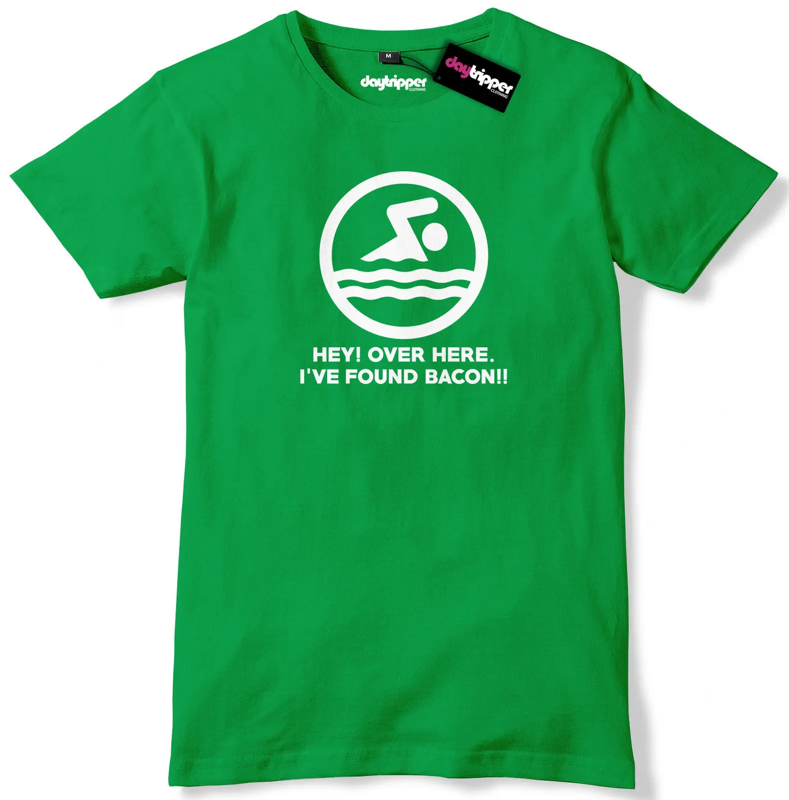 Эй сюда я нашел бекона! Мужские Премиум Дизайн Футболка Мужская Высокое