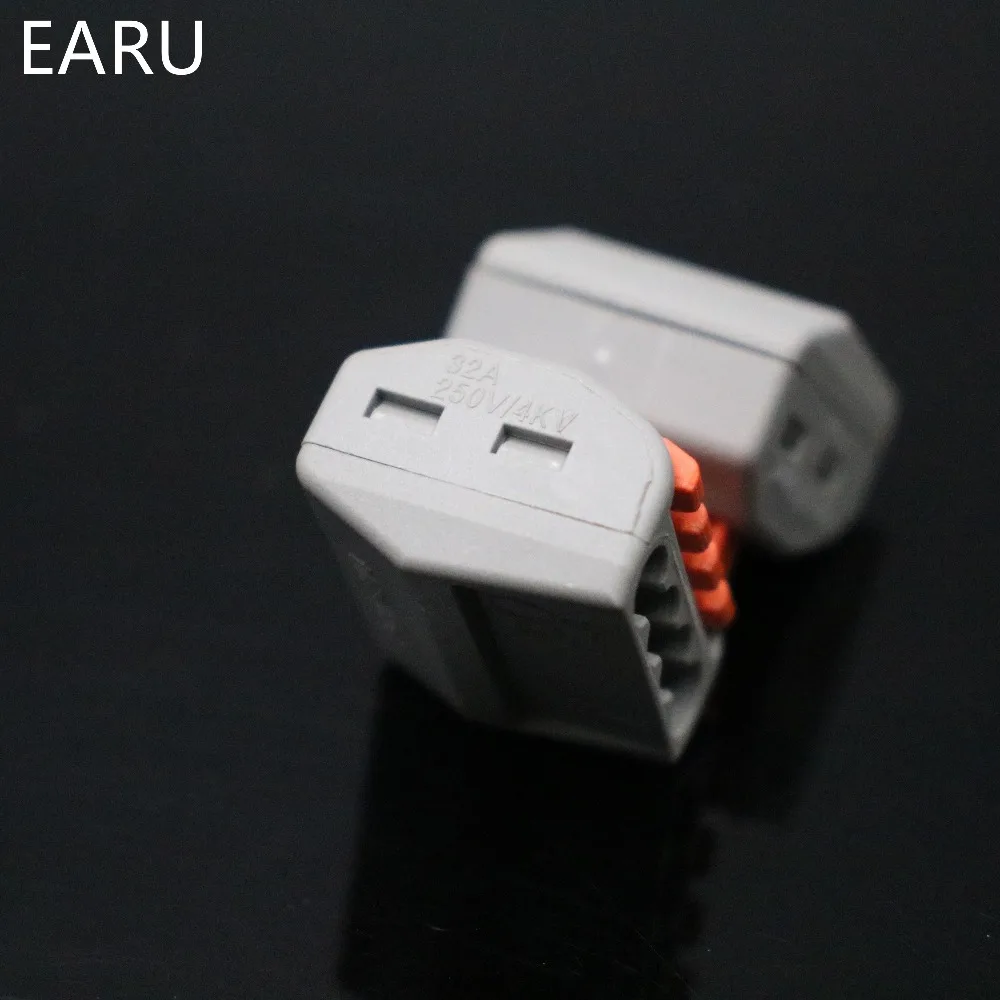 

5Pcs 214 222-414 4Pin Universal Compact Wire Wiring Connectors Connector 4 Pin conductor terminal block lever fit new