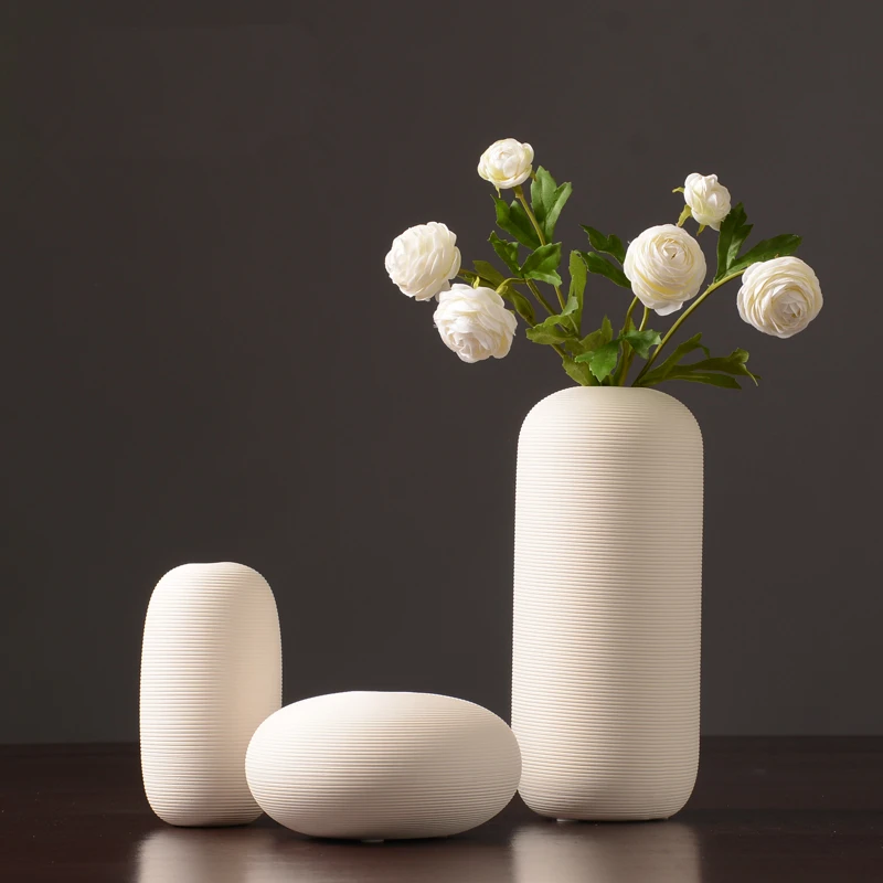 New Porcelain Creativity Simple-Modern Style White Vases Ceramic Tabletop for Wedding Home Decoration Chinese Jingdezhen | Дом и сад