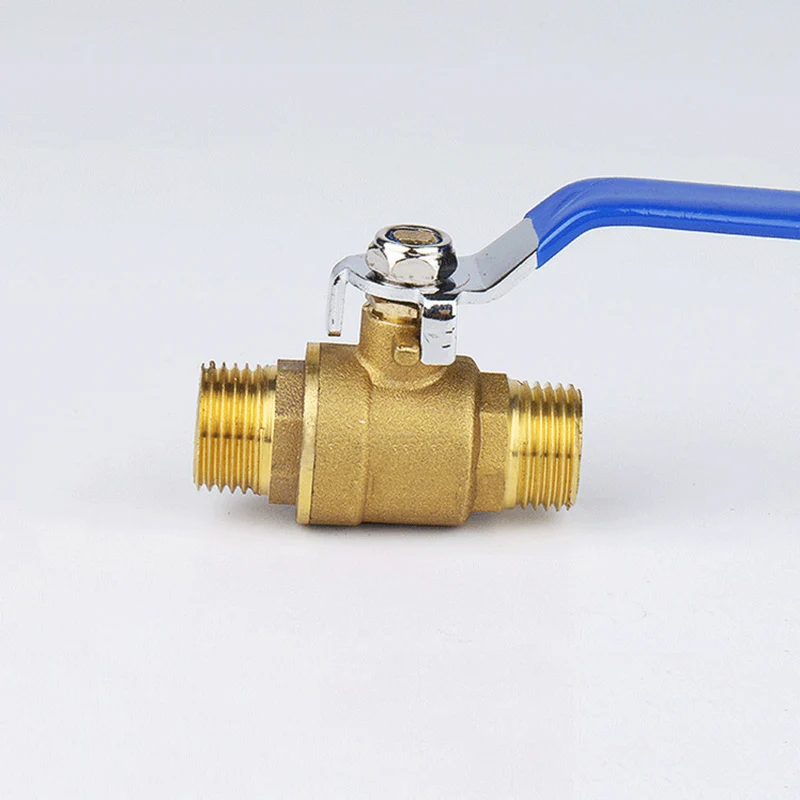 1/4 &quot3/8&quot 1/2 &quotBSP штыревая резьба двухсторонний латунный запорный шаровой клапан