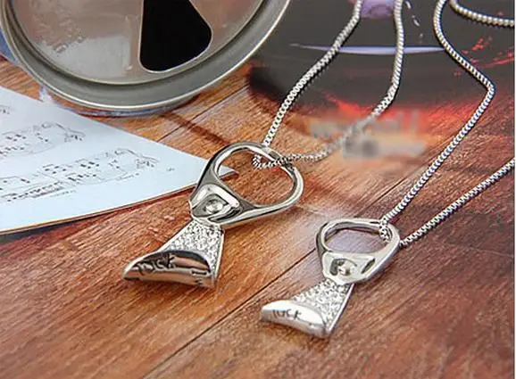 Новое поступление личность Лаки язычок любовник ожерелье со стразами|necklace with|lovers