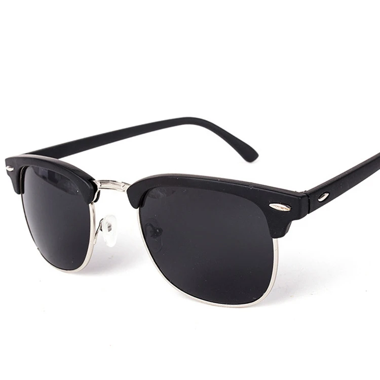 High Quality Half Metal Sunglasses Men Women Brand Designer Glasses Mirror Sun Fashion Gafas UV400 | Аксессуары для одежды