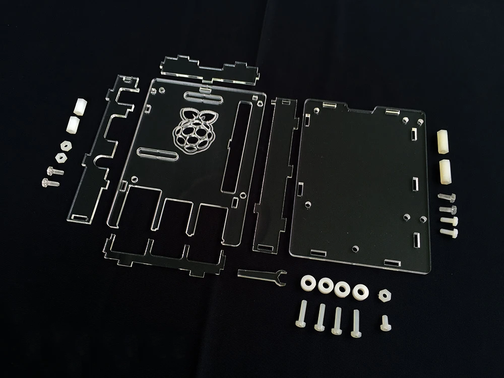 Бесплатная доставка 5 шт. новый супер тонкий акриловый чехол для raspberry pi 3