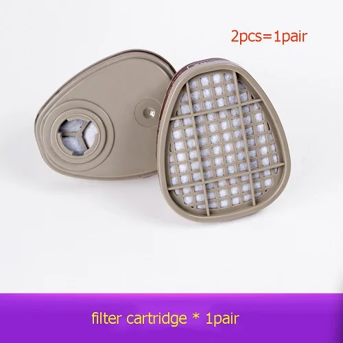 1pair filter box Противогаз с активированным углем, химический спрей, пыленепроницаемый органический паровой газ, дышащий сварочный антидымовый пестицид, специальный респиратор - Цвет: 1pair filter box