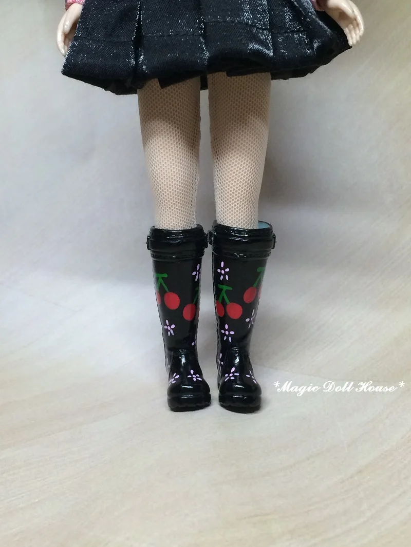 [MG405] Бесплатная доставка туфли Neoblythe # черные с ручной росписью пластиковые
