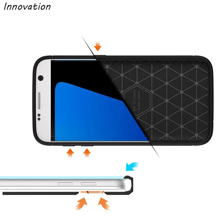 Инновационный Мягкий силиконовый чехол из углеродного волокна ТПУ для Samsung Galaxy S6
