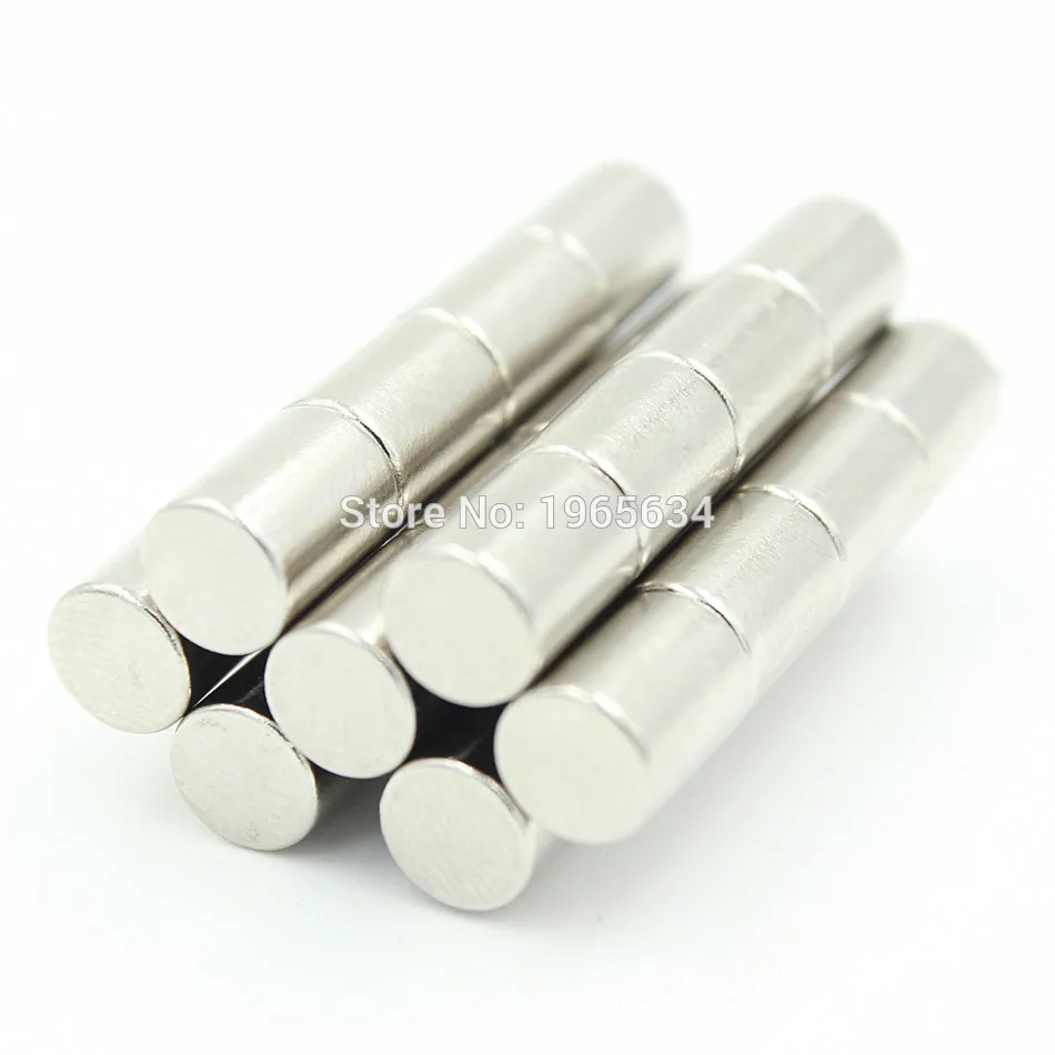 50pcs Neodymium N35 Dia 6mm X 20mm Strong Magnets Tiny Disc NdFeB Rare Earth For Crafts Models Fridge Sticking magnet 6x20mm |