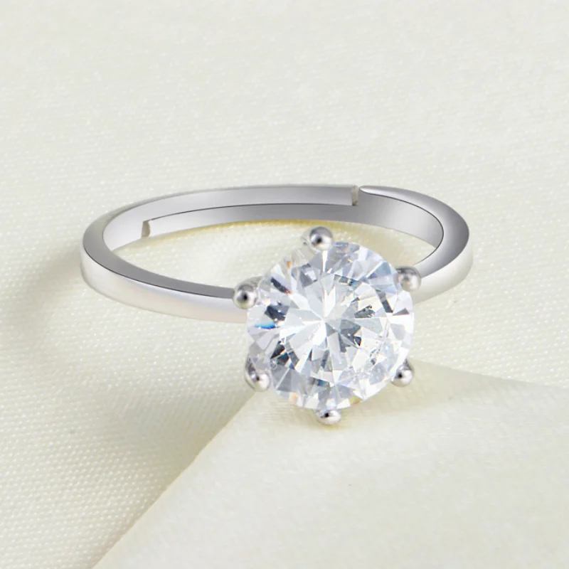Обручальные кольца для женщин серебряного цвета Bague Bijoux Femme обручальное кольцо