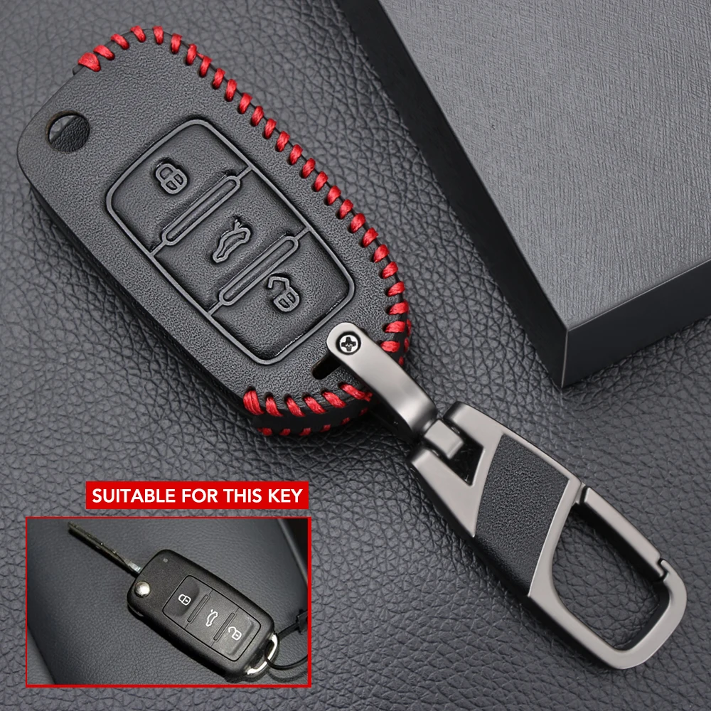 Чехол для ключа стайлинга автомобиля чехол VW Golf Bora Jetta POLO GOLF Passat Skoda Octavia A5 Fabia SEAT Ibiza