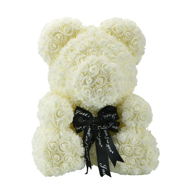 25cm Подарок на день Святого Валентина 40 см и 25 см PE Rose Bear DIY Украшение для свадебной вечеринки и новогоднего подарка - Цвет: 25cm