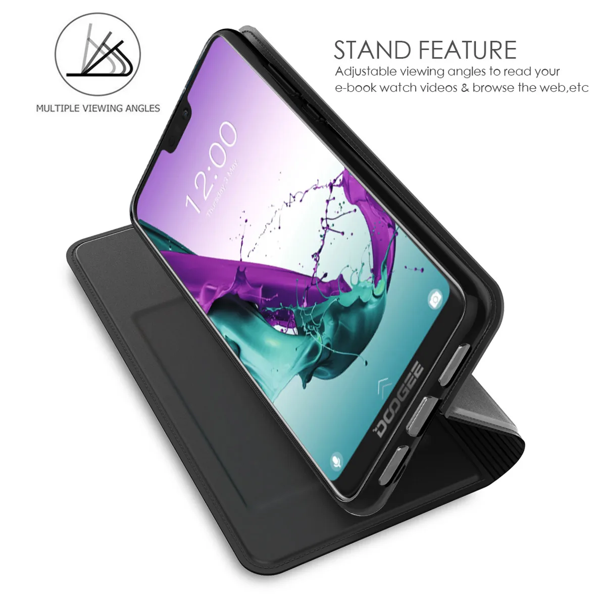 Флип чехол Для Doogee N10 5 84 дюймов винтажный кожаный силиконовый с бумажником