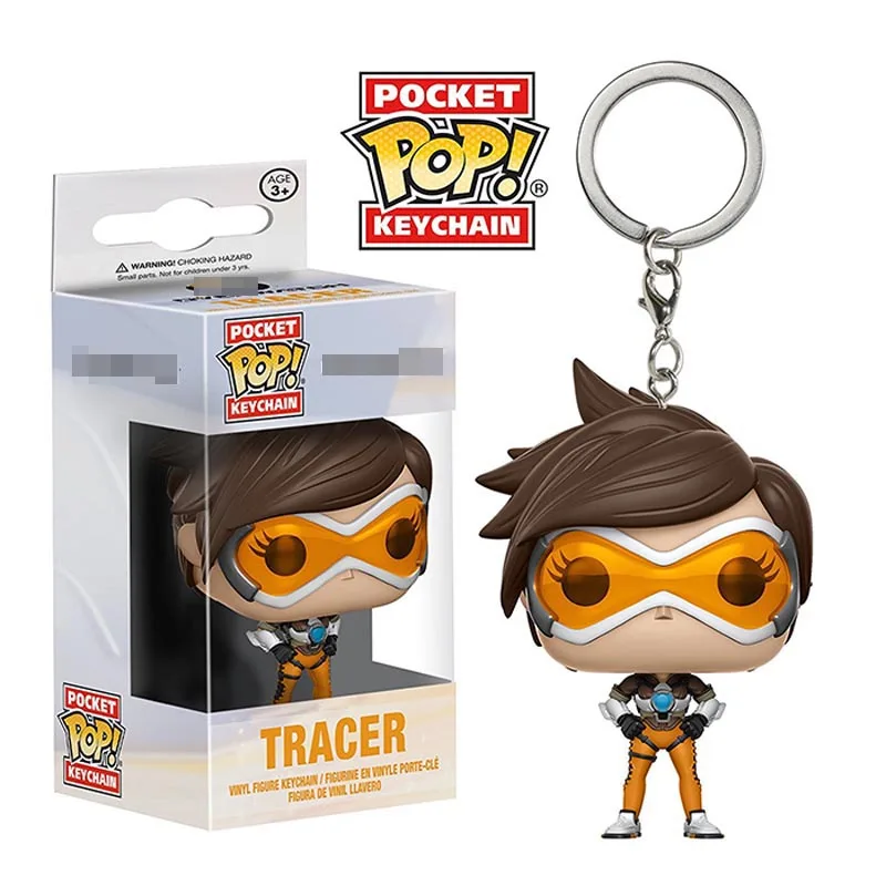 Tracer Funko POP OW Карманный брелок игрушка трекер Рипер фигурки - Цвет: Tracer