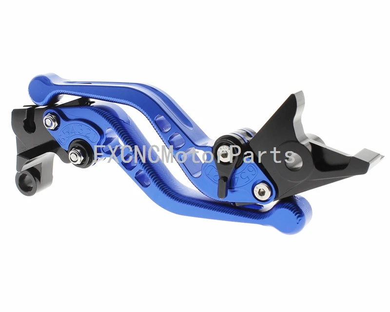 Новый Алюминиевый Синий ЧПУ 3D Короткие Сцепные Рычаги Тормоза Мотоцикла Для Suzuki