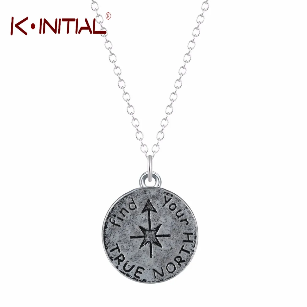 Kinitial 10 шт. Винтаж Стиль колье на цепочке ожерелье Компас найти вашу истинную