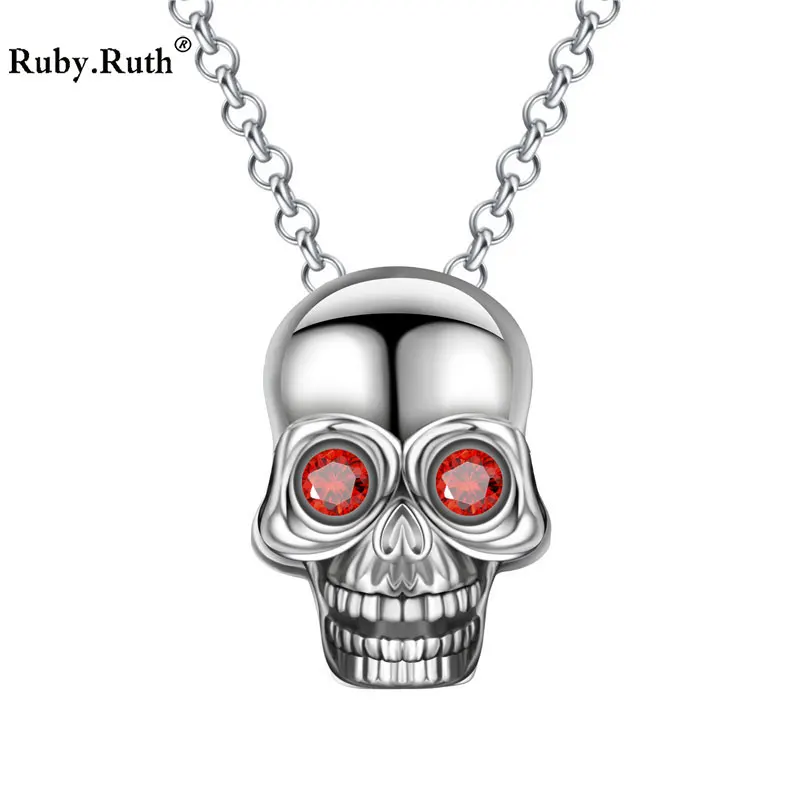 Мужская цепочка с подвеской в виде черепа из циркона|Ожерелья подвеской| |