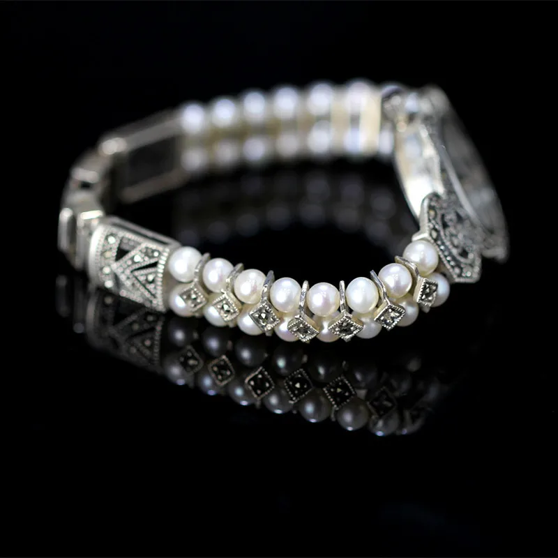 Новое поступление ограниченная серия часы из чистого серебра S925 с натуральным