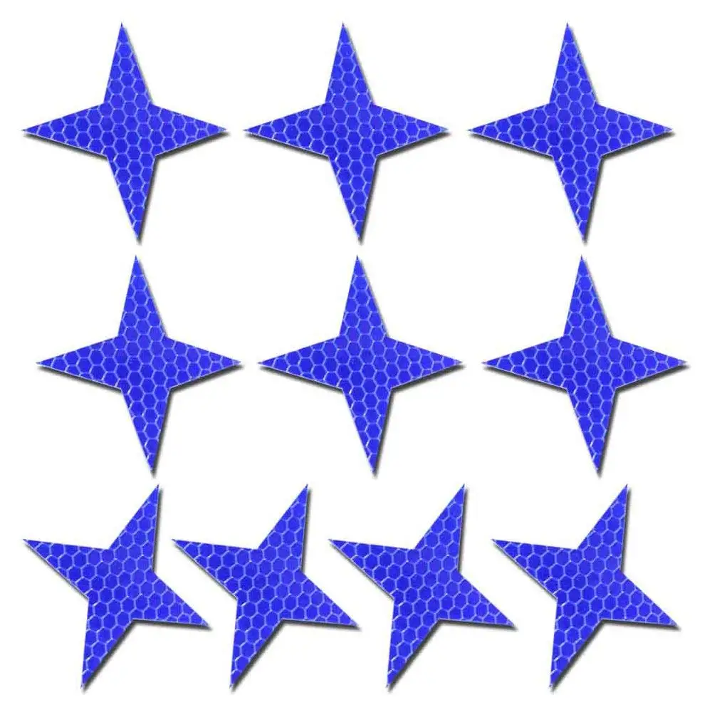 

10pcs 60mm In Diameter Reflector Tape Blue for Toyota Stellate High Intensity Security Marking Tape For Car Reflectors Rear