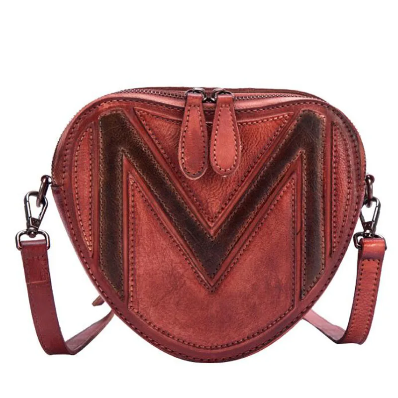 Новая женская сумка в форме сердца трендовая ручная Повседневная кожаная на