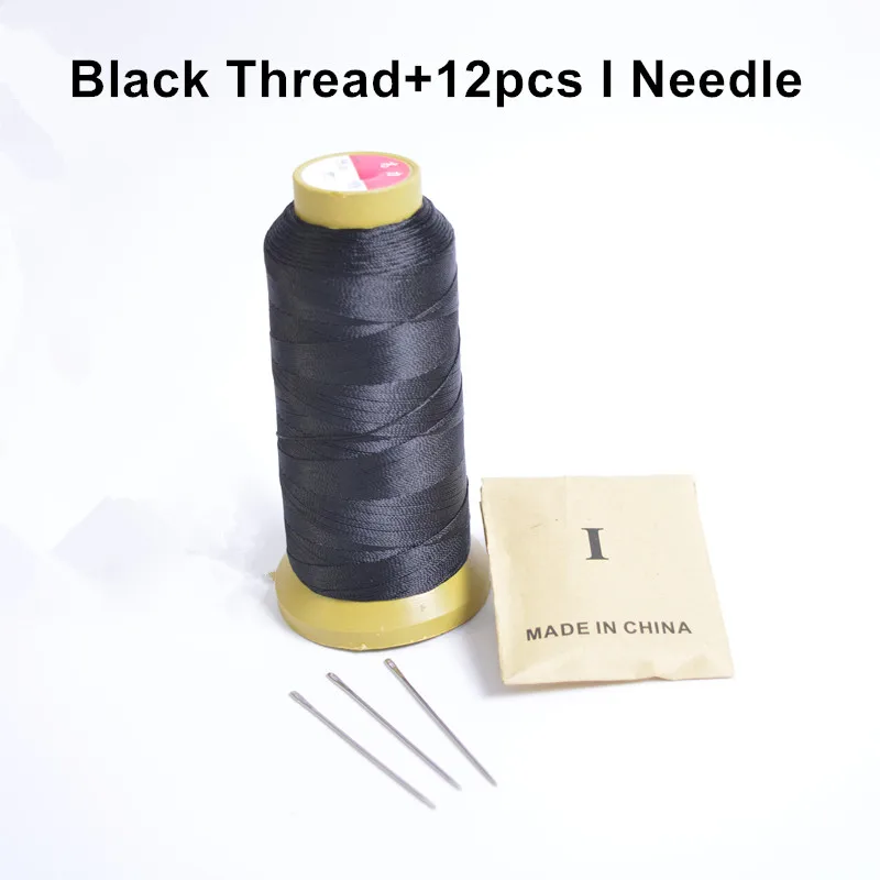 

12pcs I Needle+1pc Black Nylon hair weaving thread for hair weaving extensions/weaving needles thread