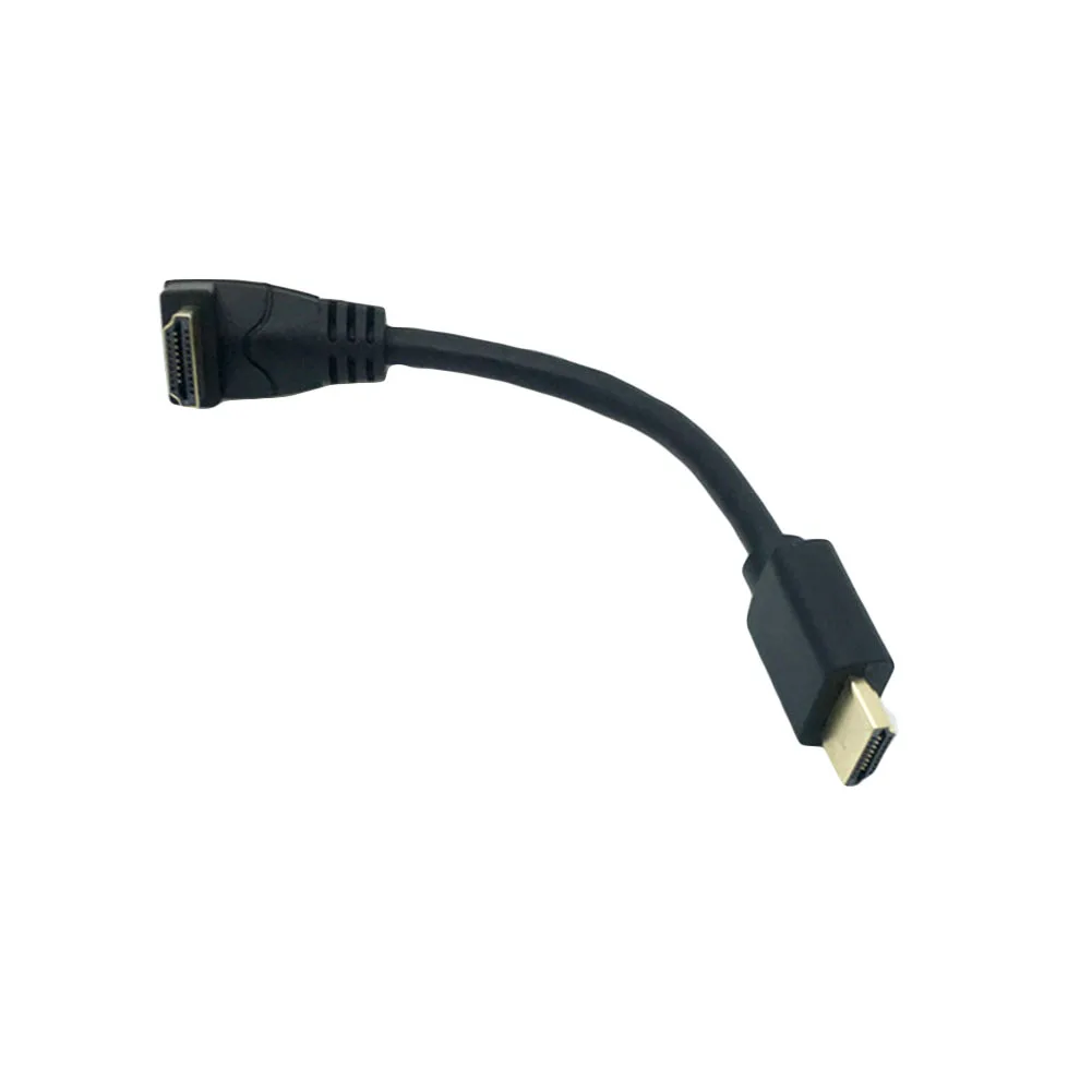 Черный 15 см короткий HDMI штекер 90 ° угловой кабель для 4k tv HD tv| |