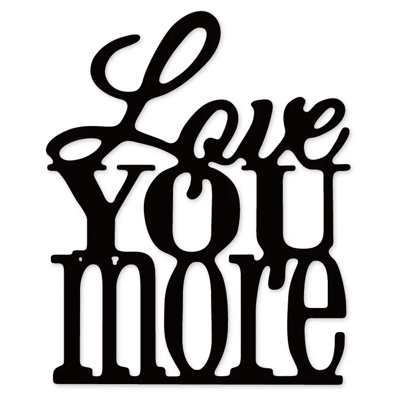 Words LOVE YOU MORE Border 82*67mm Metal Cutting Dies Scrapbooking Album Cuts for DIY Card making stencil Embossing Die New 2019 | Дом и сад
