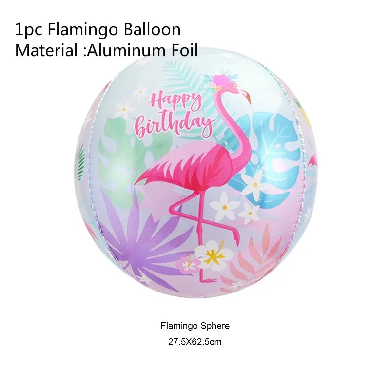 Balloon A Розовые украшения для дня рождения, свадьбы, фламинго, баннеры, блестящие топперы для кексов, воздушные шары из алюминиевой фольги, фламинго, вечерние принадлежности - Цвет: Balloon A