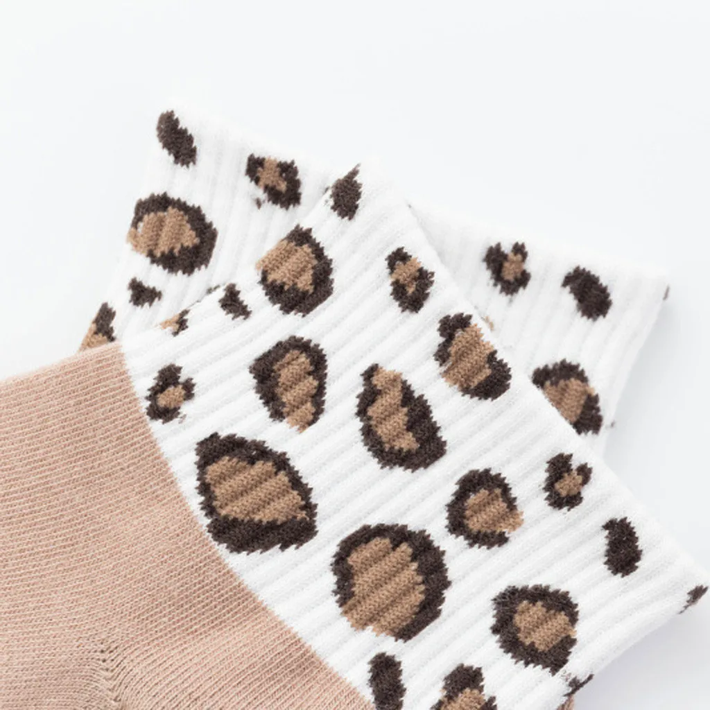 Новые весенние женские носки леопардовые носки с принтом модные браслеты Sox Bobby Носки Короткие хлопковые носки женские разноцветные свежие