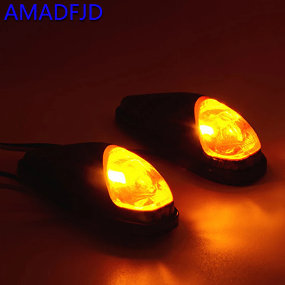AMADFJD Universal Motorbike Indicator Lamp Turn Signal Motorcycle Led Stop Flasher Blinker Drl |