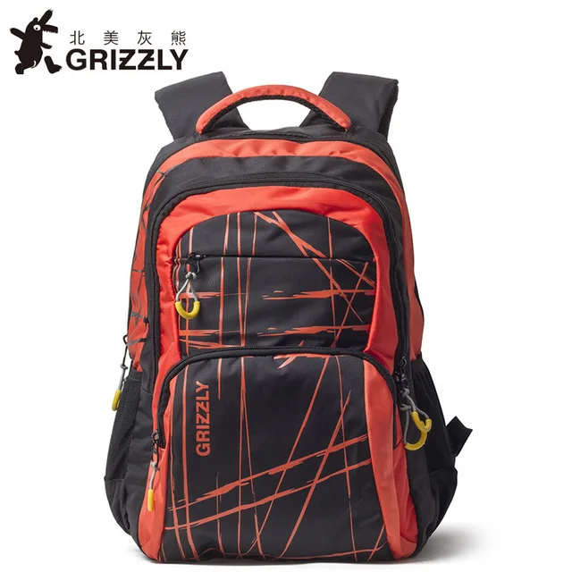Мужской рюкзак GRIZZLY повседневные Рюкзаки для подростков мальчиков школьные сумки многофункциональные водонепроницаемые дорожные сумки большой емкости - Цвет: 11