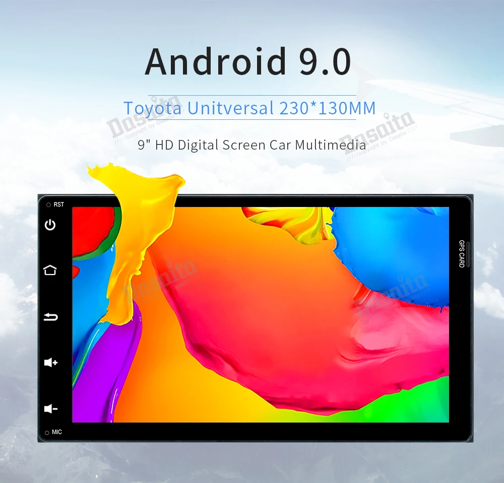 Dasaita " Android 9,0 автомобильный dvd-плеер для Toyota Corolla Auris Fortuner с восьмиядерным 4G+ 32G авто радио мультимедиа NAVI