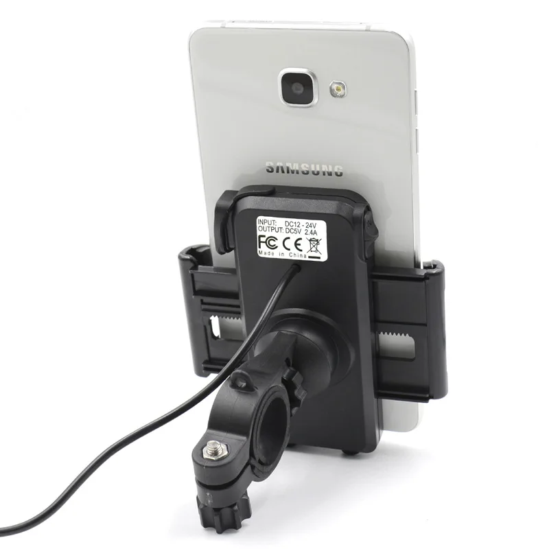 YMZ3WZY 12 В/24 В водостойкий для машины, лодки, мотоцикла Dual USB зарядное устройство светодиодный вольтметр держатель телефона с функцией зарядки