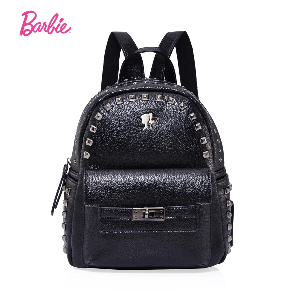 Barbie Женские рюкзаки черные Сумки новый классный рюкзак небольшой тенденции моды