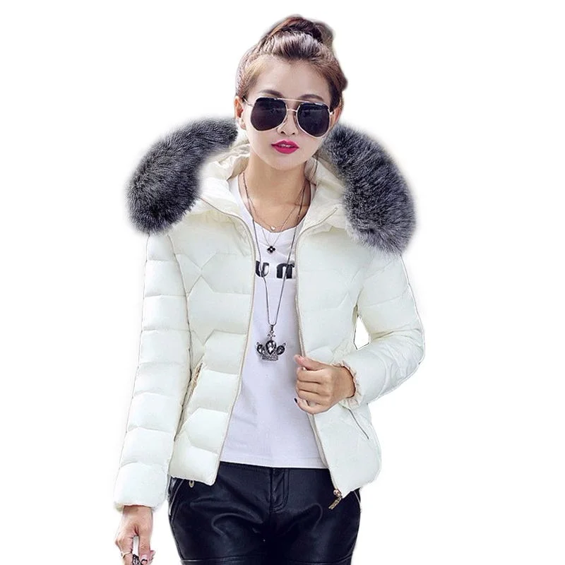 Женская парка с искусственным мехом зимняя хлопковая воротником 2019|collar parka|down