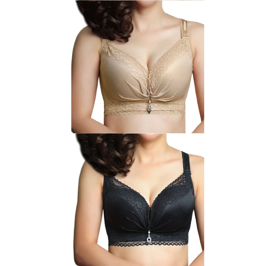 Women Over Size Bra Female Thin Sexy Lace No Steel Ring Underwear Plus | Женская одежда