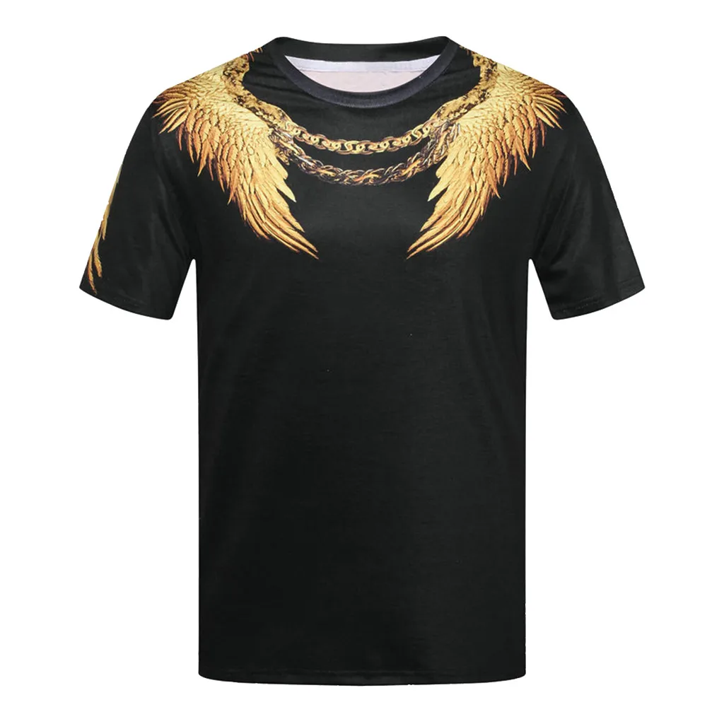 2019 мужские повседневные футболки с круглым вырезом черные золотые бронзовые