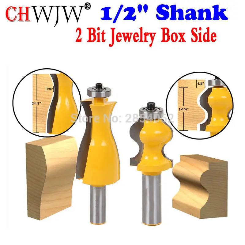 Набор фрез для ювелирных изделий 2 бита диаметр хвостовика 1/2 дюйма|router bit set|tenon