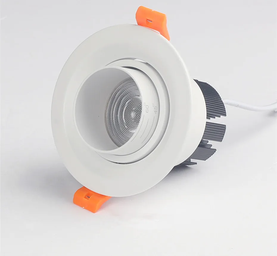Встроенный потолочный светильник с регулируемой яркостью Светодиодный точечный светильник s 5 Вт 10 Вт 15 Вт растягивающийся COB вниз светильник фоновый светильник для фойе гостиной