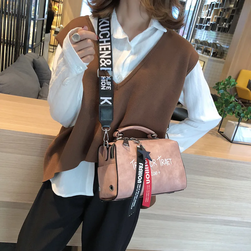 High Quality Women's Soft PU Leather Crossbody Handbags Big Size Boston Luxury Messenger Shoulder Bag Large Capacity Travel Bag