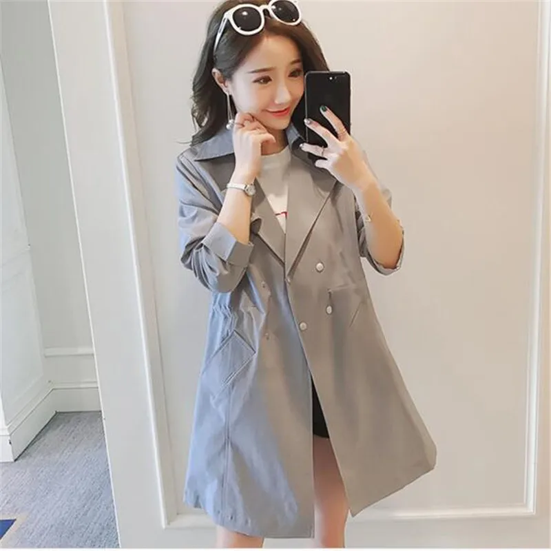 Burderry новинка 2017 корейское свободное женское весенне осеннее пальто большого