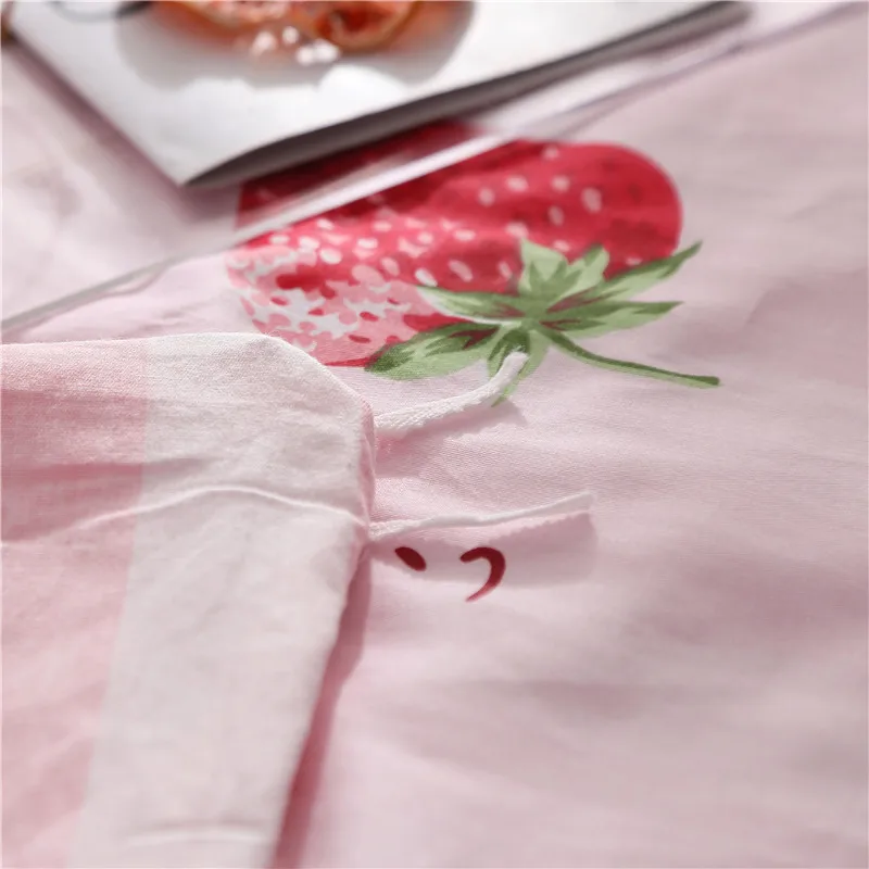 Клубника Фрукты пододеяльник прекрасный розовое одеяло удобный мягкий Твин