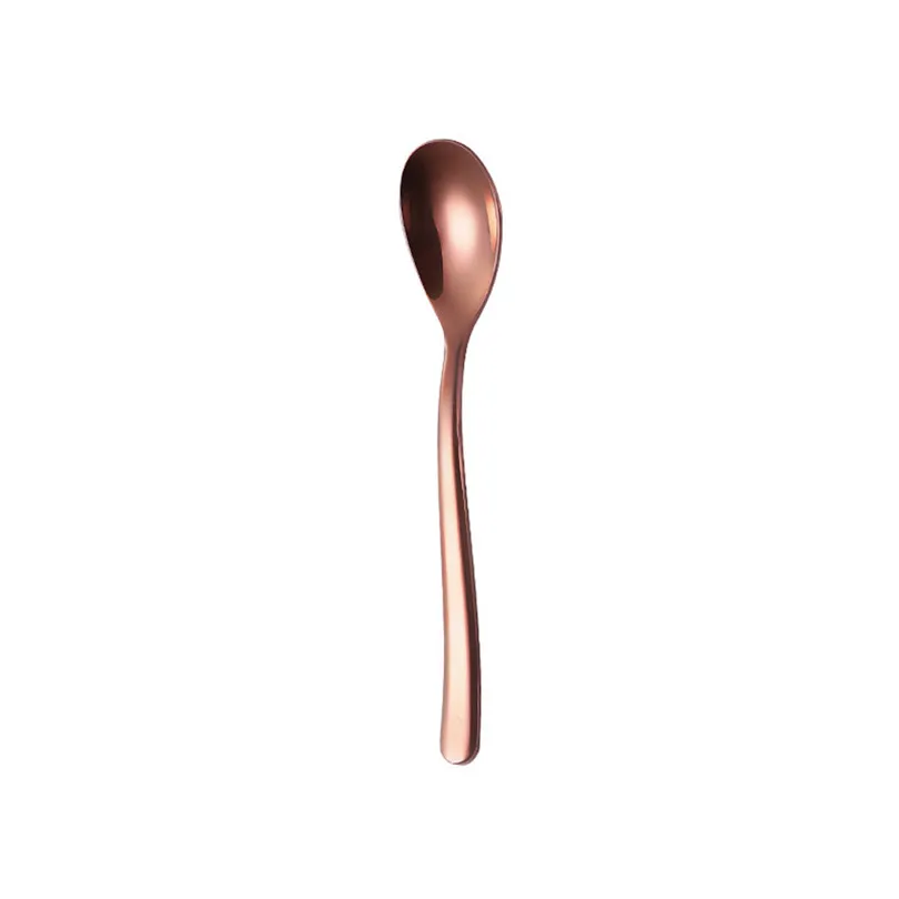 rose gold Нержавеющая сталь льдом крем чай ложки ложка кофейные ложечки Совок Кухня Инструменты интимные аксессуары посуда#3f28 - Цвет: rose gold