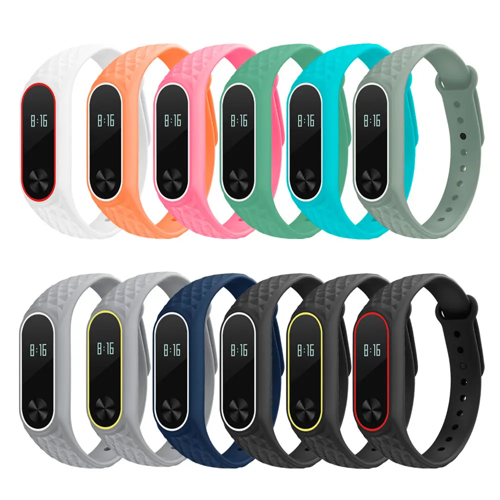 3D Красочные Силиконовые наручные mi band 2 ремешок замена ремешок для часов для оригинальной Xiaomi mi Band 2 браслет