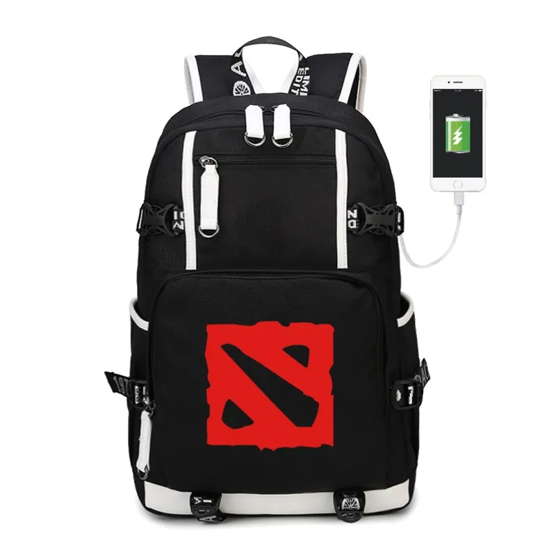 BLACK DOTA WISHOT Team Fnatic Virtus. pro DOTA 2 рюкзак CS CSGO NAVI для подростков многофункциональная USB зарядка SK Gaming Ninjas - Цвет: BLACK DOTA