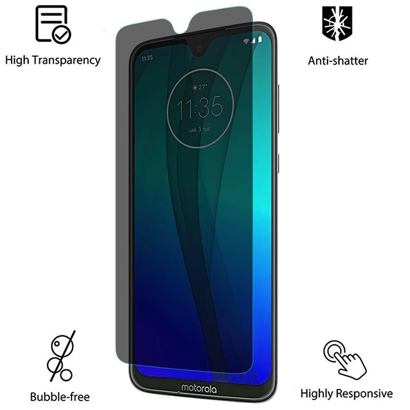 EXUNTON анти-шпионская Защитная пленка для экрана Motorola Moto G7 Power Plus антибликовое