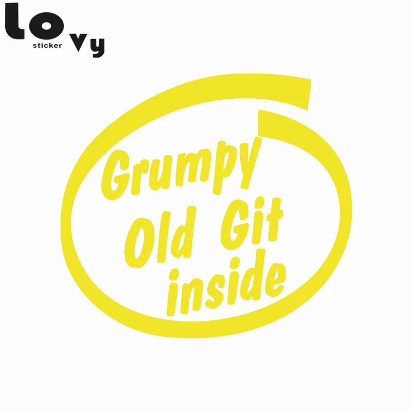 GRUMPY OLD GIT внутри забавная наклейка для автомобилей Новинка Шутка Автомобильная