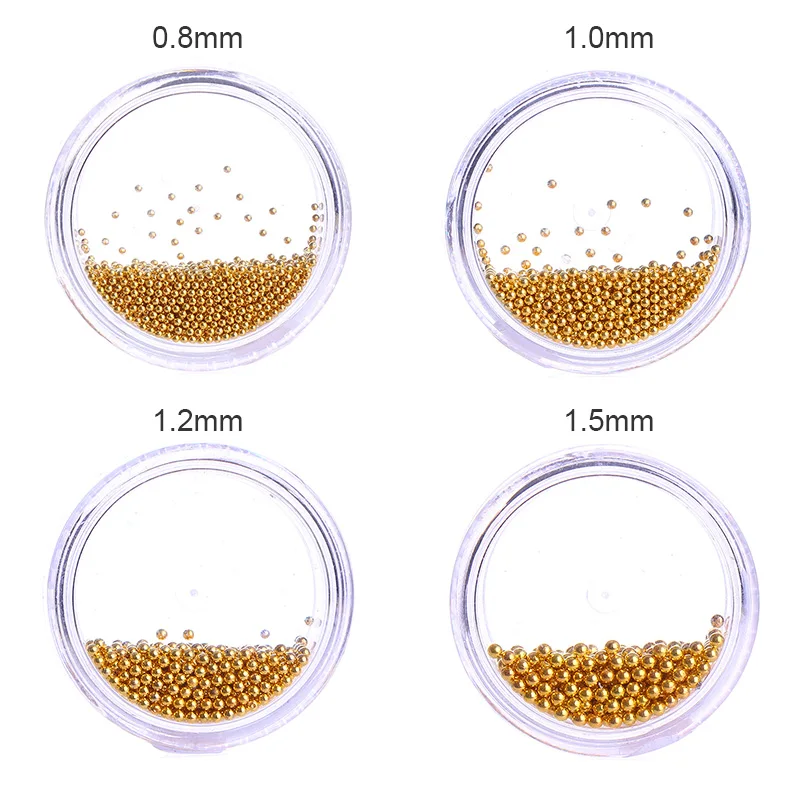 1 коробка из нержавеющей стали бусины для ногтей розовое золото сделай сам 3D